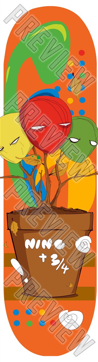 Those Trees  8 Inch Skateboard Deck