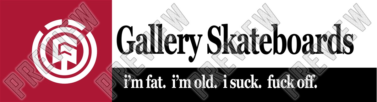 the Fat and Old  SkateTeam Board 7-3/4 Skateboard Deck 
