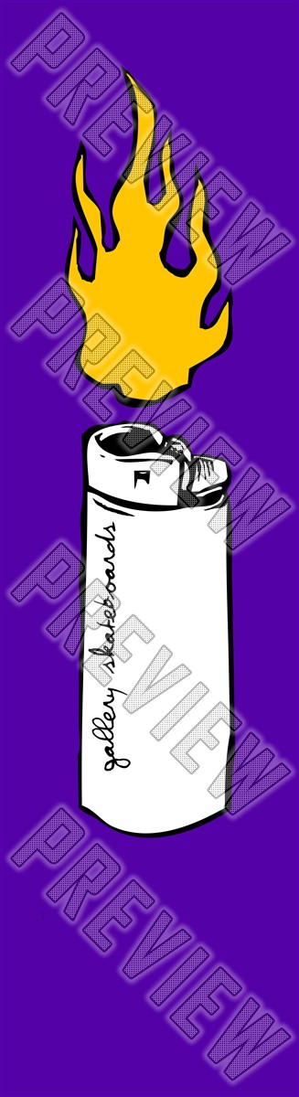 lighter fire Purple 7.625" 7-5/8 Skateboard Deck