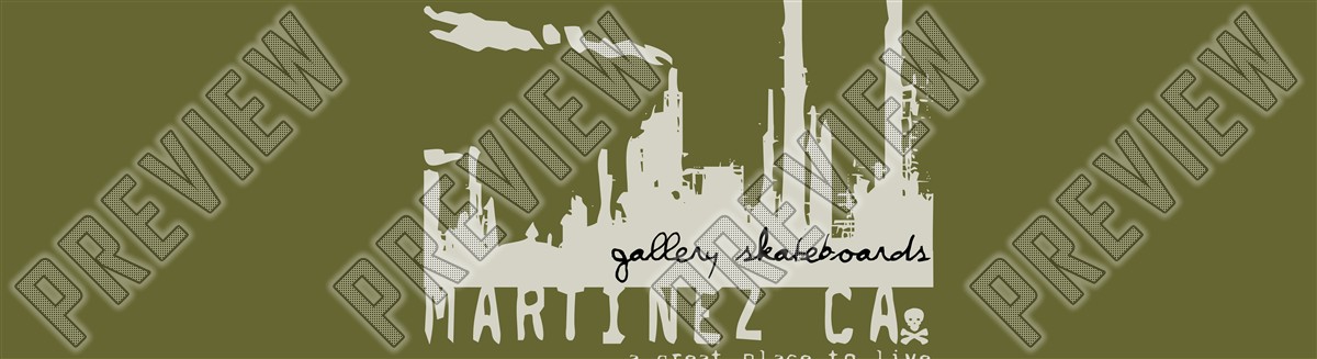 Martinez pollution green 7-3/4" 7-3/4 Skateboard Deck