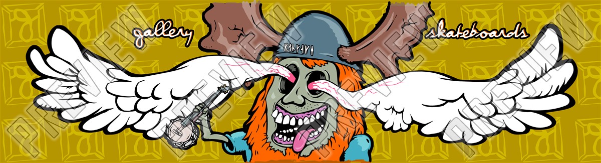 pancake feather eyes 7-7/8 Skateboard Deck