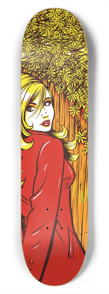 Red Fence 7-3/4 Skateboard Deck