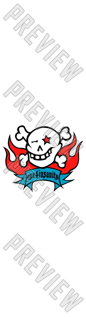8-1/4 Inch eye4insanity Skateboard 8-1/4 Skateboard Deck