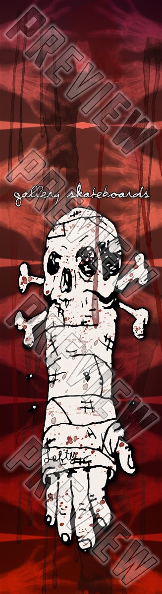 Lefty Skull 8 Inch Skateboard Deck