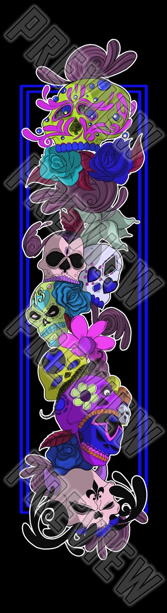 Skateboard Deck Dayofdead *variant sale****** 7-5/8 Skateboard Deck