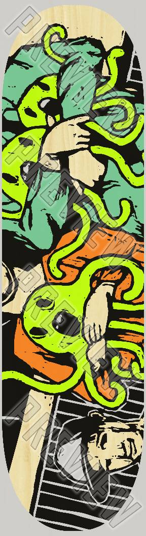 family octopus torture! 8 Inch Skateboard Deck