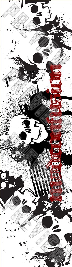 skull cross 7-3/4 Skateboard Deck