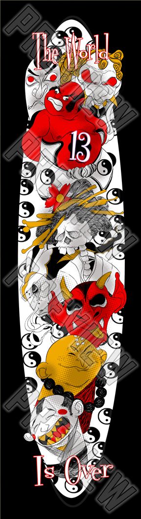 7-3/4 The world is over 7-3/4 Skateboard Deck