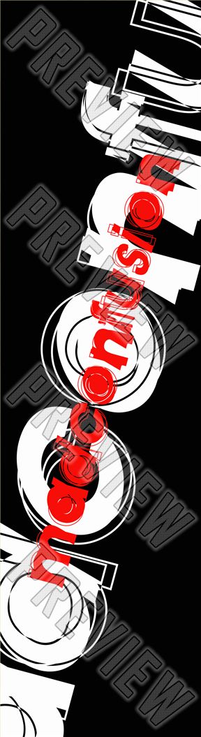 madconfusion nite jitter logo 7-3/4 Skateboard Deck