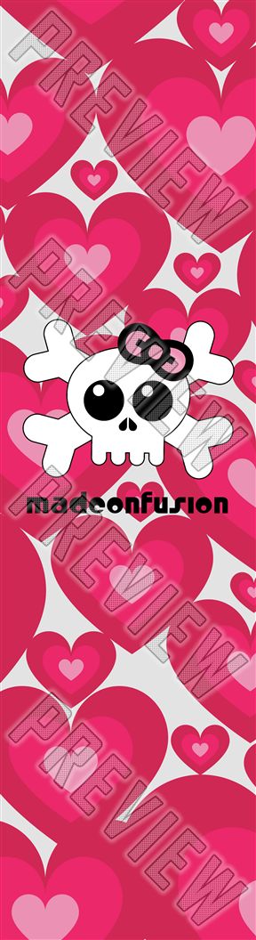 skull and cross girl full 7-3/4 Skateboard Deck 
