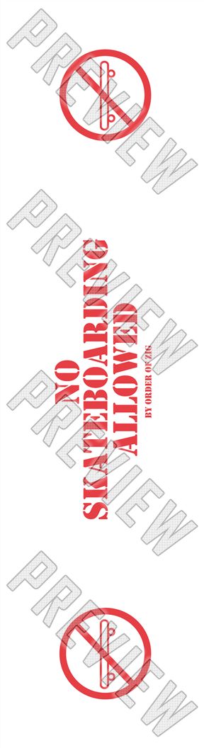 ANTI-BOARD - No Skateboarding Allowed Park Deck 8 Inch Skateboard Deck