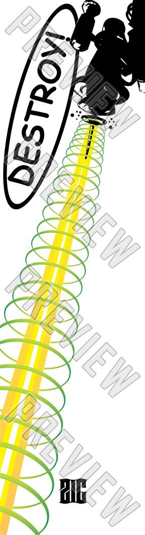 DESTROY! - Raygun Deck By Zig 8-1/4 Skateboard Deck