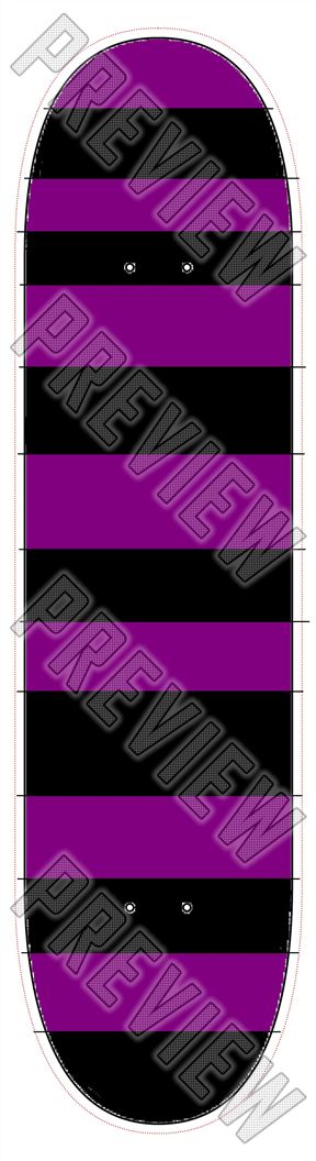 ez stripes purple  7-1/2 Skateboard Deck