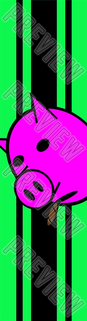 PIgpen - Green Racing Stripe 8 Inch Skateboard Deck