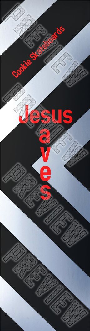 Cookie Skateboards Jesus Saves 7.75 7-3/4 Skateboard Deck 