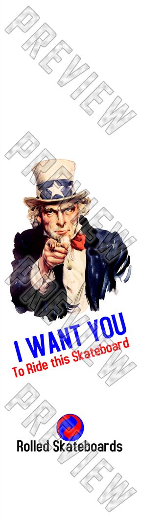 Uncle Sam 8 Inch Skateboard Deck