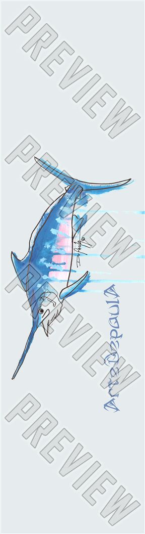 Blue Marlin 8 Inch Park Deck 8 Inch Skateboard Deck