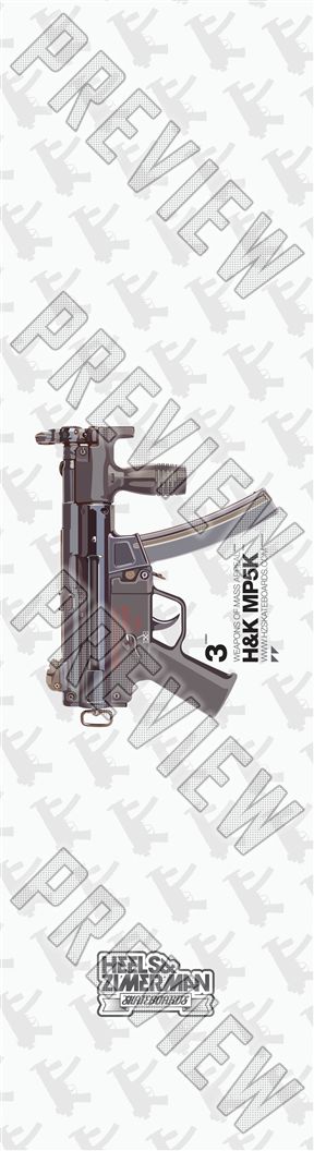 MP5-K 8 Inch Skateboard Deck