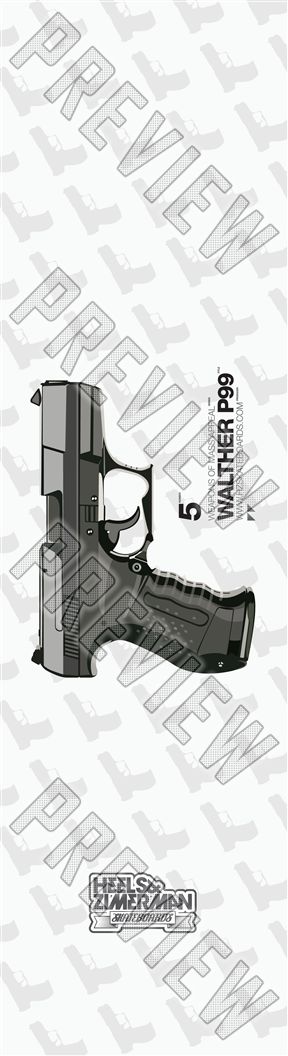 WALTHER P99 8 Inch Skateboard Deck