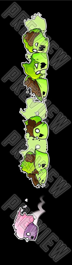 Cupcake Zombies 7-1/2 Skateboard Deck