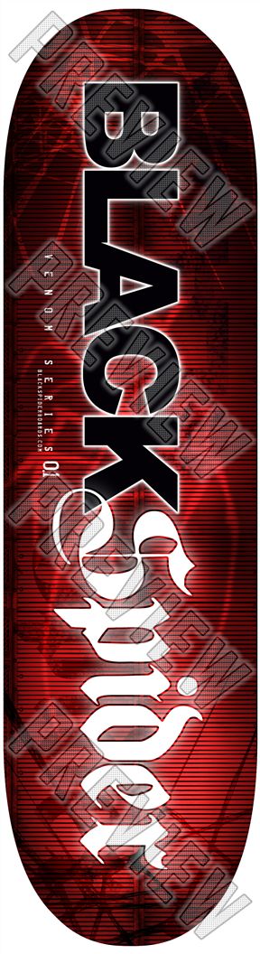 Black Spider  8 Inch Skateboard Deck