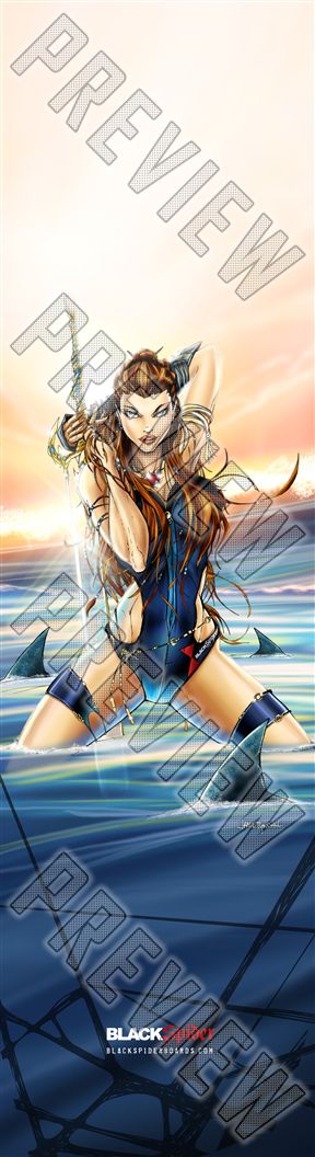 Hot Warrior Girl 8 Inch Skateboard Deck