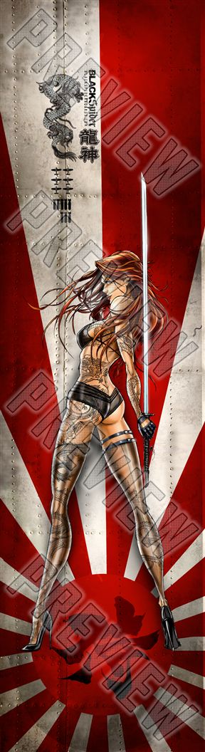 Warrior Samurai Girl 8-1/4 Skateboard Deck