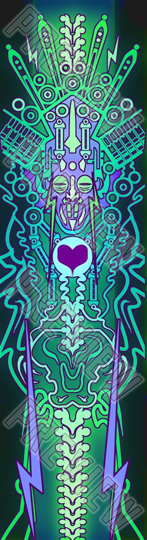 Old Gods Blue 7-3/4 Skateboard Deck