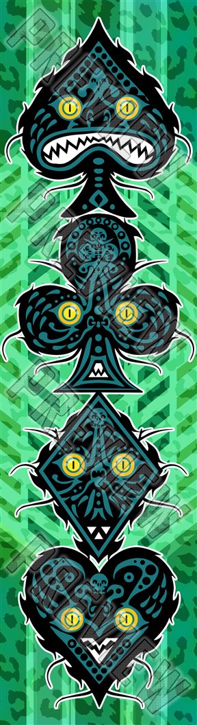 Poker Face 7-3/4 Skateboard Deck