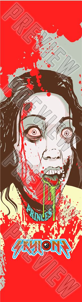 Infected! Princess Red 7-3/4 Skateboard Deck