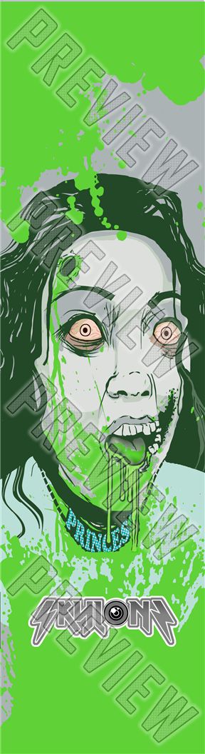 Infected! Princess Green 7-3/4 Skateboard Deck