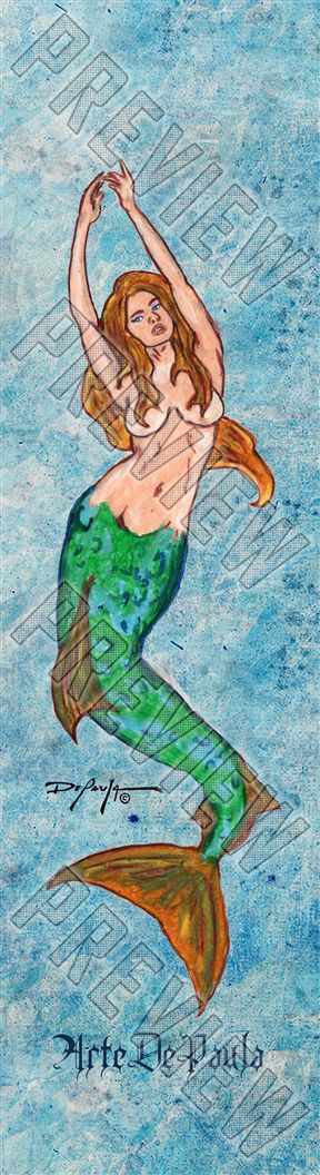 Exotic Mermaid 7-7/8 Skateboard Deck