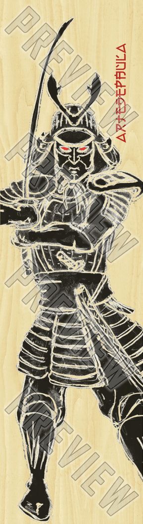 Black Samurai Longboard Deck Longboard Shape