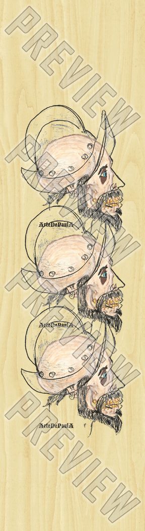 Three Conquistadors Longboard Shape