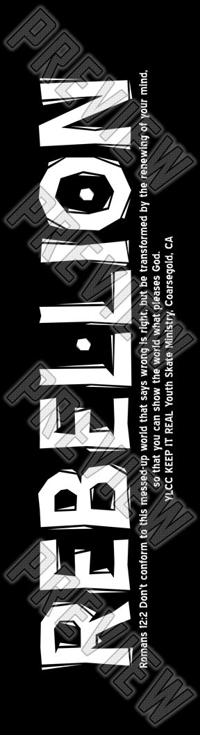 Rebellion Youth Skate Ministry Deck 7-3/4 Skateboard Deck