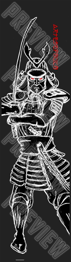 Black Samurai 9 x 33 Inch Griptape