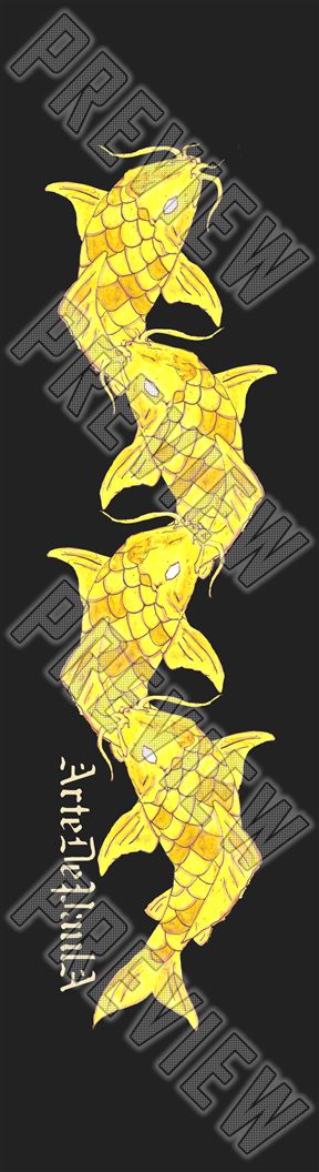 Yellow Koi 9 x 33 Inch Griptape