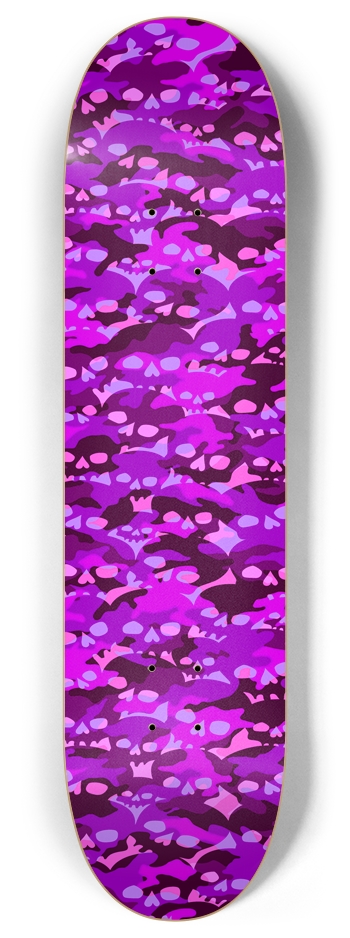 Pink Skull Camo 8 Inch Skateboard Deck 8 Inch Skateboard Deck