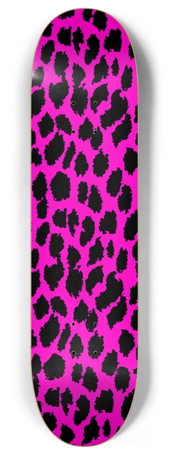 Pink Leopard 8 Inch Skateboard Deck
