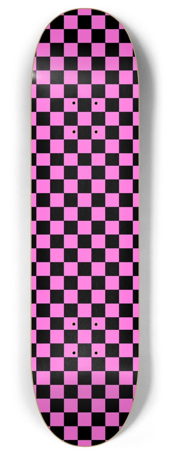 Pink Checker 8 Inch Skateboard Deck 8 Inch Skateboard Deck