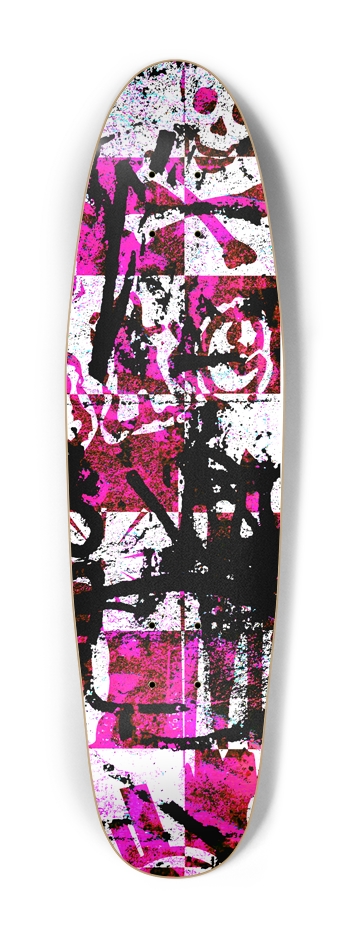 Pink Checker Graffiti Cruiser Shape Cruiser Shape