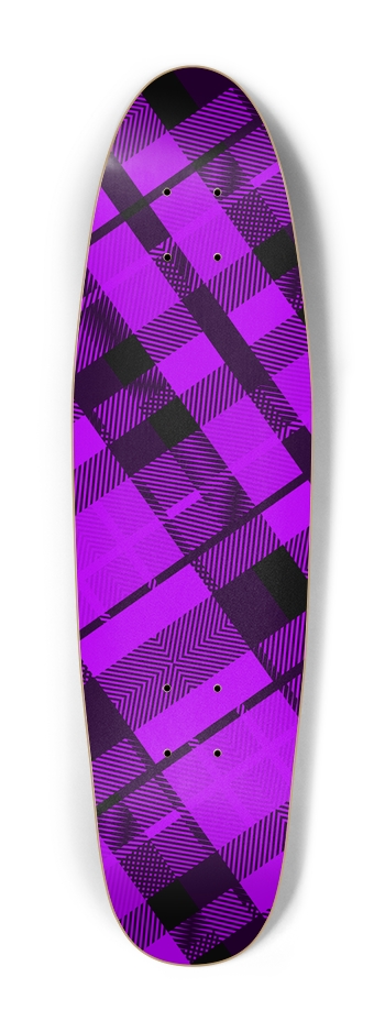 Purple Plaid Cruiser Shape Cruiser Shape
