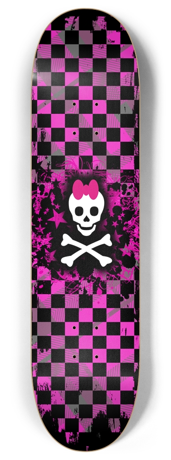 Skull Princess 8 Inch Skateboard Deck