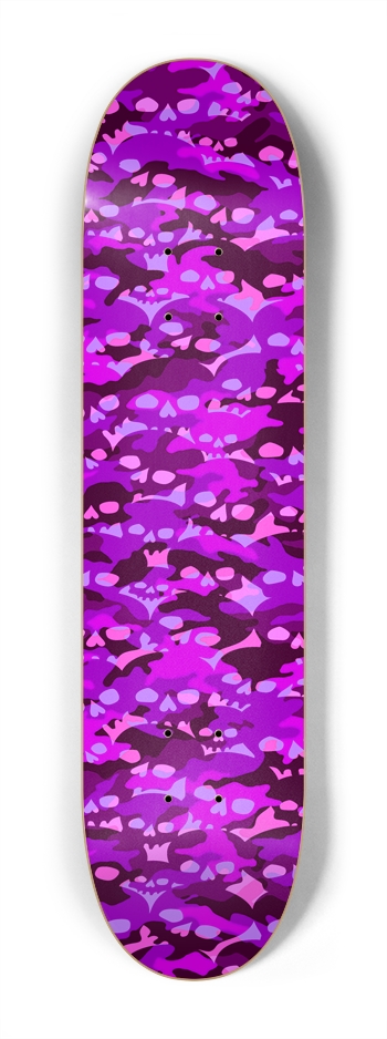 Pink Skull Camo 7-1/4 Mini/Kid Skateboard