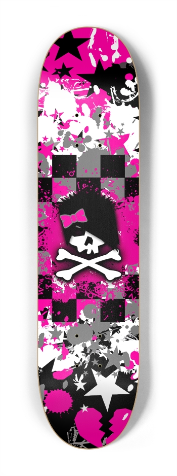 Emo Scene Girl 7-1/4 Mini/Kid Skateboard 7-1/4 Mini/Kid Skateboard