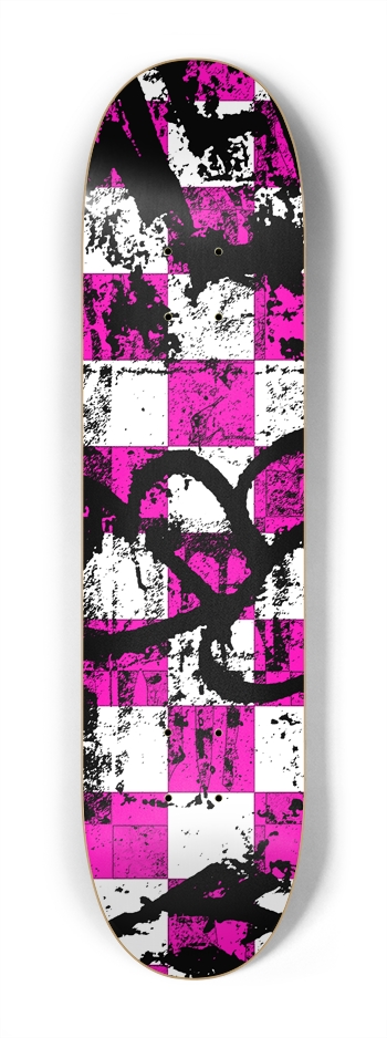 Graffiti Checkers 7-1/4 Mini/Kid Skateboard