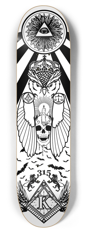 Owl of Killumination 7-7/8 Skateboard Deck