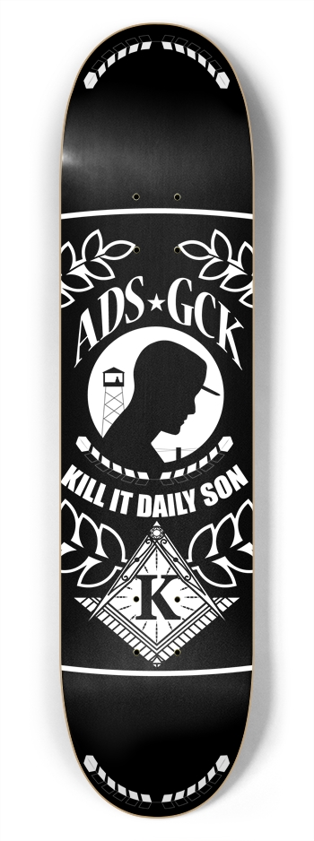 ADS*GCK Not Forgotten Deck 7-3/4 Skateboard Deck