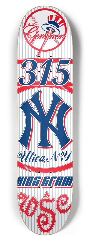 Gerstner Yankees 7-7/8 Skateboard Deck