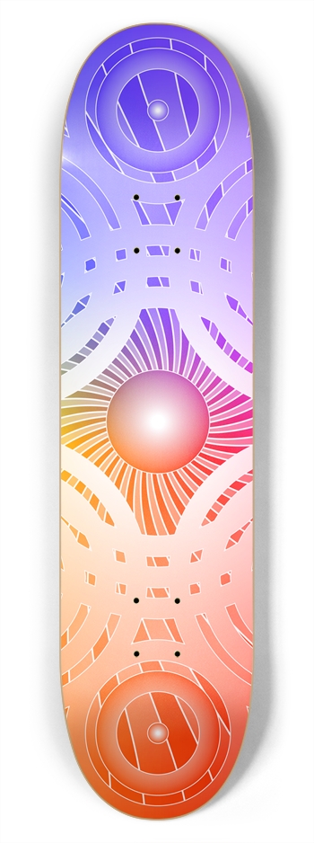 Abstract / Psychedelic Circles: 7-3/4 Skateboard   7-3/4 Skateboard Deck